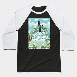 Attitash Mountain ski Baseball T-Shirt
